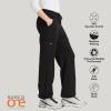 BARCO One Bounce Classic Fit Convertible Scrub Pant for Women – 6-Pocket, Mid-Rise Straight Leg with 360 Spandex Stretch(Black)