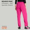 BARCO One Bounce Classic Fit Convertible Scrub Pant for Women – 6-Pocket, Mid-Rise Straight Leg with 360 Spandex Stretch(Prestige Pink)
