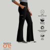 BARCO One Performance Knit Sprint Scrub Pant for Women – 7-Pocket, High-Rise Yoga Pants with 360 Spandex Stretch(Black)