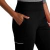 BARCO One Performance Knit Sprint Scrub Pant for Women – 7-Pocket, High-Rise Yoga Pants with 360 Spandex Stretch(Black)