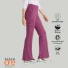 BARCO One Performance Knit Sprint Scrub Pant for Women – 7-Pocket, High-Rise Yoga Pants with 360 Spandex Stretch(Dark Mauve Heather)