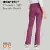 BARCO One Performance Knit Sprint Scrub Pant for Women – 7-Pocket, High-Rise Yoga Pants with 360 Spandex Stretch(Dark Mauve Heather)