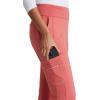 BARCO One Performance Knit Sprint Scrub Pant for Women – 7-Pocket, High-Rise Yoga Pants with 360 Spandex Stretch(Ginger Rose)