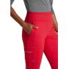 BARCO One Performance Knit Sprint Scrub Pant for Women – 7-Pocket, High-Rise Yoga Pants with 360 Spandex Stretch(Grenadine)