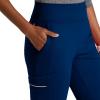 BARCO One Performance Knit Sprint Scrub Pant for Women – 7-Pocket, High-Rise Yoga Pants with 360 Spandex Stretch(Indigo)
