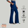 BARCO One Performance Knit Sprint Scrub Pant for Women – 7-Pocket, High-Rise Yoga Pants with 360 Spandex Stretch(Indigo)