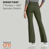 BARCO One Performance Knit Sprint Scrub Pant for Women – 7-Pocket, High-Rise Yoga Pants with 360 Spandex Stretch(Olive)