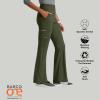 BARCO One Performance Knit Sprint Scrub Pant for Women – 7-Pocket, High-Rise Yoga Pants with 360 Spandex Stretch(Olive)