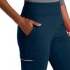 BARCO One Performance Knit Sprint Scrub Pant for Women – 7-Pocket, High-Rise Yoga Pants with 360 Spandex Stretch(Steel)