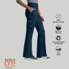 BARCO One Performance Knit Sprint Scrub Pant for Women – 7-Pocket, High-Rise Yoga Pants with 360 Spandex Stretch(Steel)