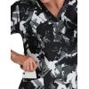 BARCO One Printed Scrub Top for Women – 4-Pocket, Moisture-Wicking V-Neck Shirt with 360 Spandex Stretch(Artist Touch)