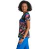 BARCO One Printed Scrub Top for Women – 4-Pocket, Moisture-Wicking V-Neck Shirt with 360 Spandex Stretch(Aurora Lights)