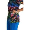 BARCO One Printed Scrub Top for Women – 4-Pocket, Moisture-Wicking V-Neck Shirt with 360 Spandex Stretch(Aurora Lights)