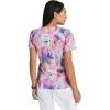 BARCO One Printed Scrub Top for Women – 4-Pocket, Moisture-Wicking V-Neck Shirt with 360 Spandex Stretch(Floral Blooms)