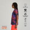 BARCO One Printed Scrub Top for Women – 4-Pocket, Moisture-Wicking V-Neck Shirt with 360 Spandex Stretch(Radiant Prism)