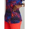 BARCO One Printed Scrub Top for Women – 4-Pocket, Moisture-Wicking V-Neck Shirt with 360 Spandex Stretch(Radiant Prism)