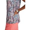 BARCO One Printed Scrub Top for Women – 4-Pocket, Moisture-Wicking V-Neck Shirt with 360 Spandex Stretch(Summer Brilliance)