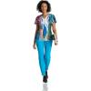 BARCO One Printed Scrub Top for Women – 4-Pocket, Moisture-Wicking V-Neck Shirt with 360 Spandex Stretch(Ultra Radiant)