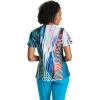 BARCO One Printed Scrub Top for Women – 4-Pocket, Moisture-Wicking V-Neck Shirt with 360 Spandex Stretch(Ultra Radiant)