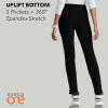 BARCO One Uplift Classic Fit Tapered Leg Scrub Pant for Women – 5-Pocket, Mid-Rise Scrub Bottoms with 360 Spandex Stretch(Black)