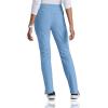 BARCO One Uplift Classic Fit Tapered Leg Scrub Pant for Women – 5-Pocket, Mid-Rise Scrub Bottoms with 360 Spandex Stretch(Ciel Blue)