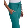BARCO One Uplift Classic Fit Tapered Leg Scrub Pant for Women – 5-Pocket, Mid-Rise Scrub Bottoms with 360 Spandex Stretch(Dark Jade)