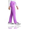 BARCO One Uplift Classic Fit Tapered Leg Scrub Pant for Women – 5-Pocket, Mid-Rise Scrub Bottoms with 360 Spandex Stretch(Helio Purple)