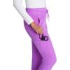 BARCO One Uplift Classic Fit Tapered Leg Scrub Pant for Women – 5-Pocket, Mid-Rise Scrub Bottoms with 360 Spandex Stretch(Helio Purple)