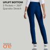 BARCO One Uplift Classic Fit Tapered Leg Scrub Pant for Women – 5-Pocket, Mid-Rise Scrub Bottoms with 360 Spandex Stretch(Indigo (Navy))