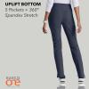 BARCO One Uplift Classic Fit Tapered Leg Scrub Pant for Women – 5-Pocket, Mid-Rise Scrub Bottoms with 360 Spandex Stretch(Steel)