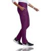 BARCO One Uplift Classic Fit Tapered Leg Scrub Pant for Women – 5-Pocket, Mid-Rise Scrub Bottoms with 360 Spandex Stretch(Wine)