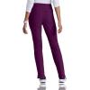BARCO One Uplift Classic Fit Tapered Leg Scrub Pant for Women – 5-Pocket, Mid-Rise Scrub Bottoms with 360 Spandex Stretch(Wine)
