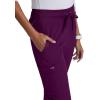 BARCO One Uplift Classic Fit Tapered Leg Scrub Pant for Women – 5-Pocket, Mid-Rise Scrub Bottoms with 360 Spandex Stretch(Wine)