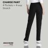 BARCO Skechers Vitality Charge Scrub Pant for Women – Mid-Rise Medical Pant, 4-Way Stretch Women’s Scrub Pant(Black)