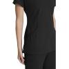 BARCO Skechers Vitality Charge Scrub Top for Women – V-Neck Medical Top, 4-Way Stretch Women’s Scrub Top(Black)