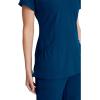 BARCO Skechers Vitality Charge Scrub Top for Women – V-Neck Medical Top, 4-Way Stretch Women’s Scrub Top(Navy)