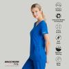 BARCO Skechers Vitality Charge Scrub Top for Women – V-Neck Medical Top, 4-Way Stretch Women’s Scrub Top(New Royal)