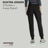 BARCO Skechers Vitality Electra Classic Fit Scrub Jogger for Women – Mid-Rise, 5-Pocket Pant with 4-Way Stretch(Black)
