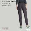 BARCO Skechers Vitality Electra Classic Fit Scrub Jogger for Women – Mid-Rise, 5-Pocket Pant with 4-Way Stretch(Pewter)