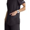 BARCO Skechers Vitality Electra Classic Fit Scrub Top for Women’s 3-Pocket V-Neck Top with Moisture Wicking Fabric(Pewter)