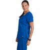 Grey’s Anatomy Women’s Two Pocket V-Neck Scrub Top with Shirring Back(Galaxy)