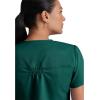 Grey’s Anatomy Women’s Two Pocket V-Neck Scrub Top with Shirring Back(Hunter Green)
