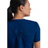 Grey’s Anatomy Women’s Two Pocket V-Neck Scrub Top with Shirring Back(Indigo)