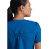 Grey’s Anatomy Women’s Two Pocket V-Neck Scrub Top with Shirring Back(New Royal)