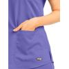 Grey’s Anatomy Women’s Two Pocket V-Neck Scrub Top with Shirring Back(Passion Purple)