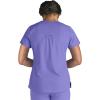 Grey’s Anatomy Women’s Two Pocket V-Neck Scrub Top with Shirring Back(Passion Purple)