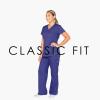 Grey’s Anatomy Women’s Two Pocket V-Neck Scrub Top with Shirring Back(Purple Rain)