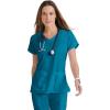 BARCO Grey’s Anatomy Scrubs – Cora Scrub Top for Women, Crossover V-Neck, Fitted Back Super-Soft Women’s Scrub Top(Bahama)