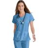 BARCO Grey’s Anatomy Scrubs – Cora Scrub Top for Women, Crossover V-Neck, Fitted Back Super-Soft Women’s Scrub Top(Ciel Blue)