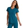 BARCO Grey’s Anatomy Spandex Stretch Direct – Bolt Scrub Top for Women, V-Neck Women’s Scrub Top(Bahama)